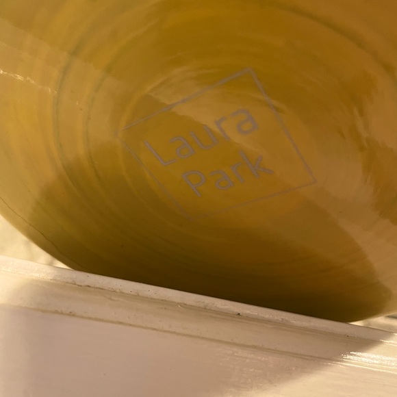 Laura Park Yellow Bamboo Planter (2) - Picture 2 of 6